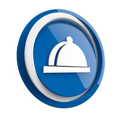 ikona plastikowa 3D niebieskie koło i pierścień