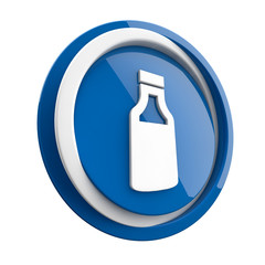 ikona plastikowa 3D niebieskie koło i pierścień