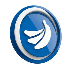 ikona plastikowa 3D niebieskie koło i pierścień © vempireart