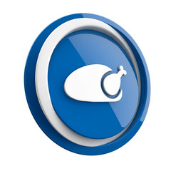 ikona plastikowa 3D niebieskie koło i pierścień © vempireart