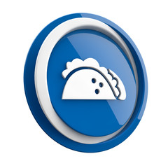 ikona plastikowa 3D niebieskie koło i pierścień