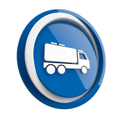 ikona plastikowa 3D niebieskie koło i pierścień © vempireart