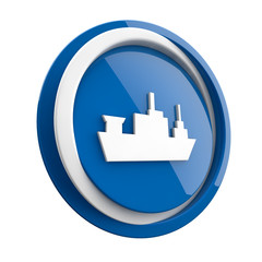 ikona plastikowa 3D niebieskie koło i pierścień