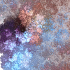 Light colorful fractal clouds, digital artwork for creative graphic design
