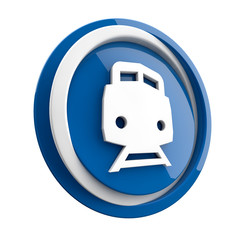 ikona plastikowa 3D niebieskie koło i pierścień © vempireart