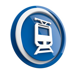 ikona plastikowa 3D niebieskie koło i pierścień © vempireart