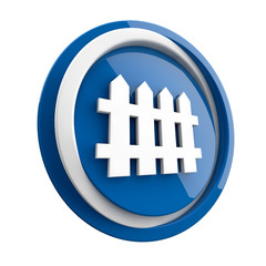 ikona plastikowa 3D niebieskie koło i pierścień © vempireart