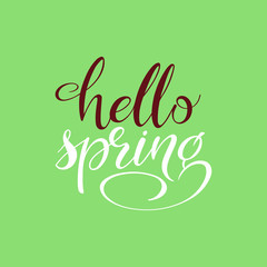 Hello spring inscription