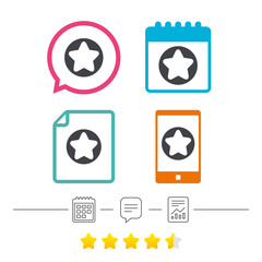 Star sign icon. Favorite button. Navigation.