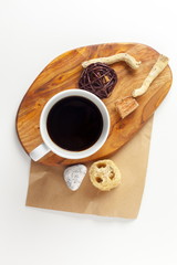 Coffee cup with neutral pattern