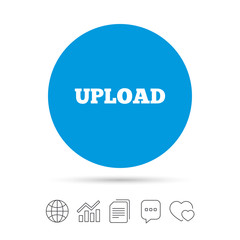 Upload sign icon. Load symbol.