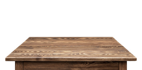 isolated rustic tabletop