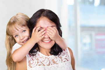 Mother and Daughter. Happy Family