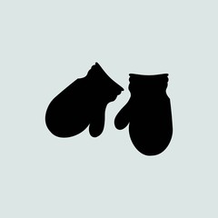 Glove cloth fashion winter cold icon. Isolated and flat illustration. Vector graphic