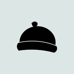 winter hat silhouette icon