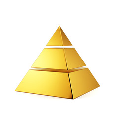 Golden pyramid isolated - 144043130
