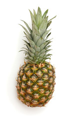 Fototapeta premium ripe pineapple isolated on white background