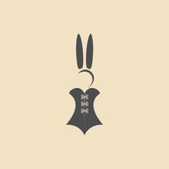 rabbit icon illustration isolated vector sign symbol