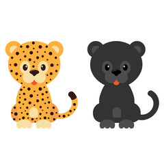 cartoon panther and leopard