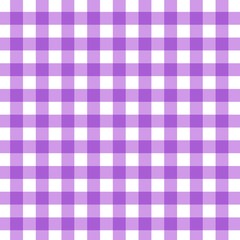 Tartan plaid seamless pattern. Kitchen checkered purple tablecloth napkin fabric background.