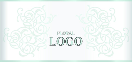 Elegant floral ornate decorative element frame border decorative element.