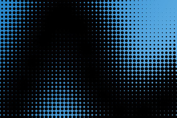 blue halftone background, illustration with copy space