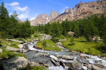 Italian alps in a summer day
