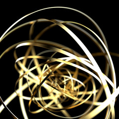 Abstract futuristic background with golden rings