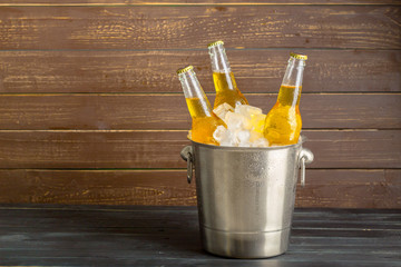 Ice bucket with beer © fotofabrika