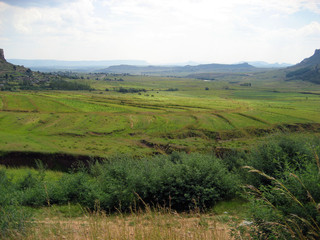 Fototapeta na wymiar Beautiful landscape and scenery in Lesotho, Southern Africa