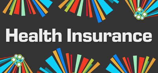 Health Insurance Dark Colorful Elements Background 