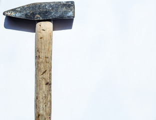 Used hammer on isolated background. With space for text