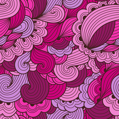 Seamless abstract hand-drawn waves pattern, wavy background. Seamless pattern can be used for wallpaper, pattern fills, web page background,surface textures. Gorgeous seamless floral background