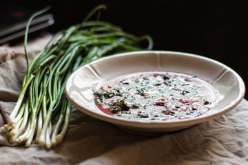  Beetroot soup - cold soup from a young beetroot with vegetables