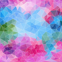 Vector colorful abstract irregular polygon background with a triangular pattern. Geometric vivid backdrop.