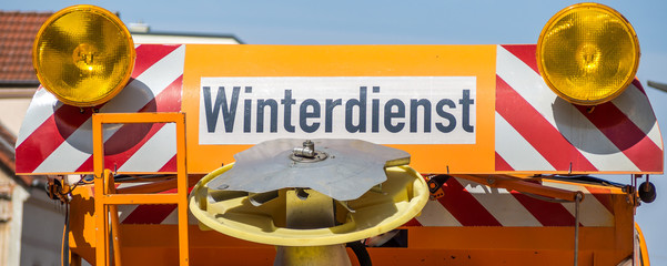 Winterdienst Streufahrzeug - obrazy, fototapety, plakaty
