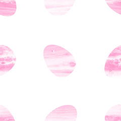 Seamless pattern of watercolor easter eggs.