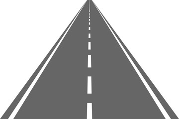Road, street with asphalt. Highway. Way for transport. Isolated.Speedway.Vector illustration.