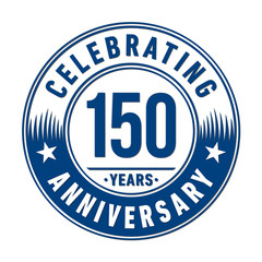 150 years anniversary logo template. Vector and illustration. 