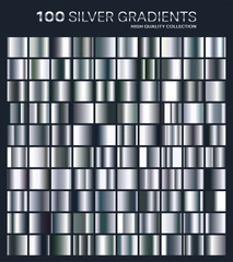 Silver gradient,pattern,template.Set of colors for design,collection of high quality gradients.Metallic texture,shiny background.Pure metal.Suitable for text ,mockup,banner, ribbon or ornament.