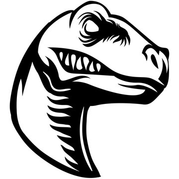 Raptor Dinosaur Clipart Black