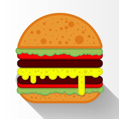 Burger in flat design