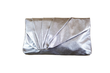 Women silver clutch bag