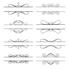 Fototapeta Set of calligraphic design elements and page decor obraz