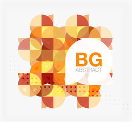 Minimalistic circle composition background