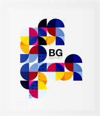 Modern elegant geometric circles abstract background