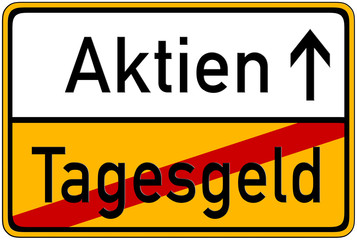 Naklejka premium Aktien_Tagesgeld