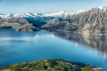 Lake Hawea from Isthmus Peak track, Wanaka, New Zealand
