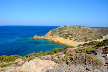 Hügeliger Meerblick auf Kreta