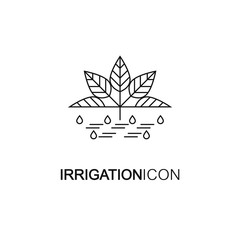 Vector Icon of Irrigation. Can be used for drip, sprinkler and any other type of irrigation.